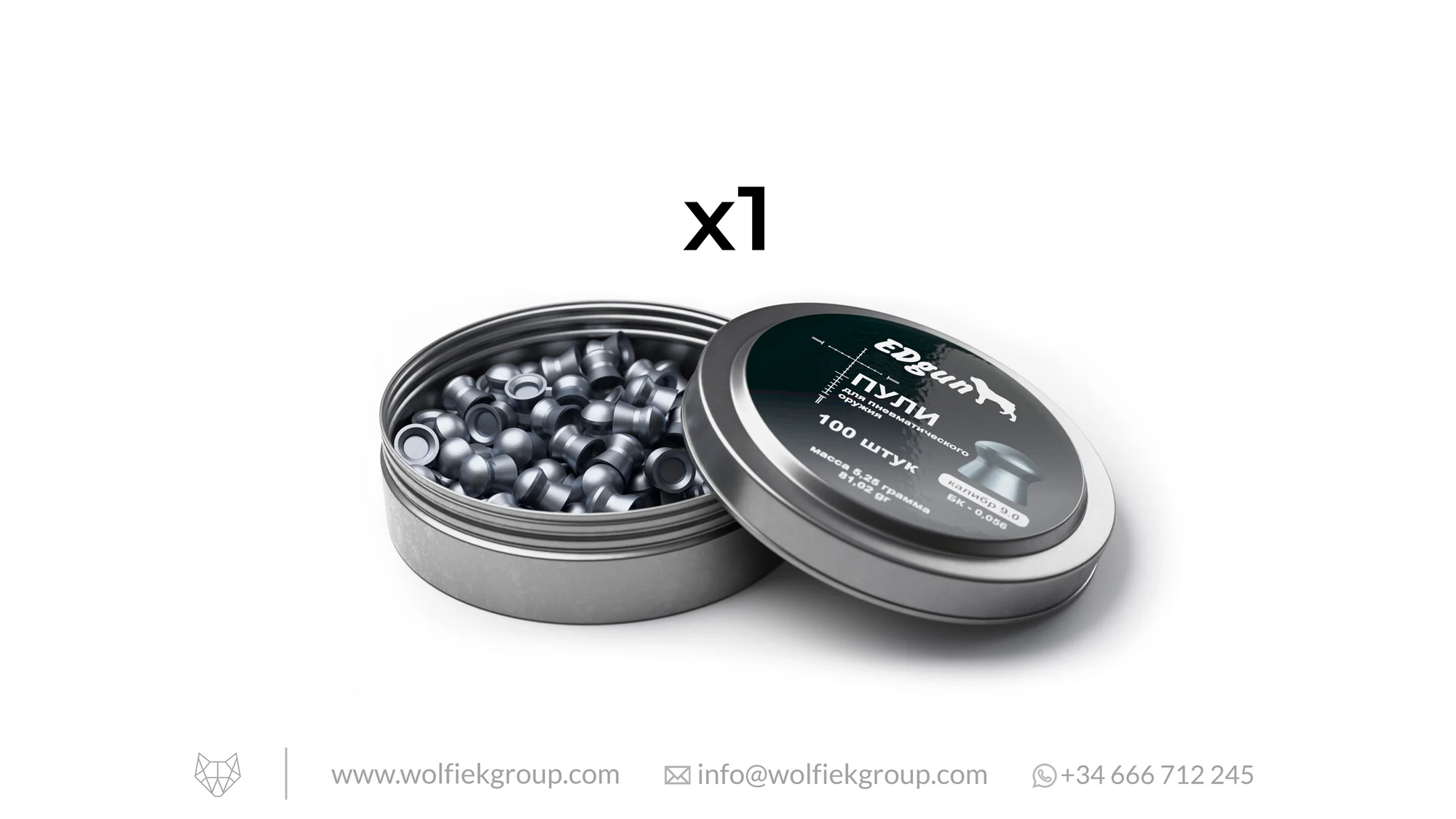 EDgun Premium Pellets Cal .35 (9mm) Weight 5.25g (81,01gr) with text buy 4 get 1 for free