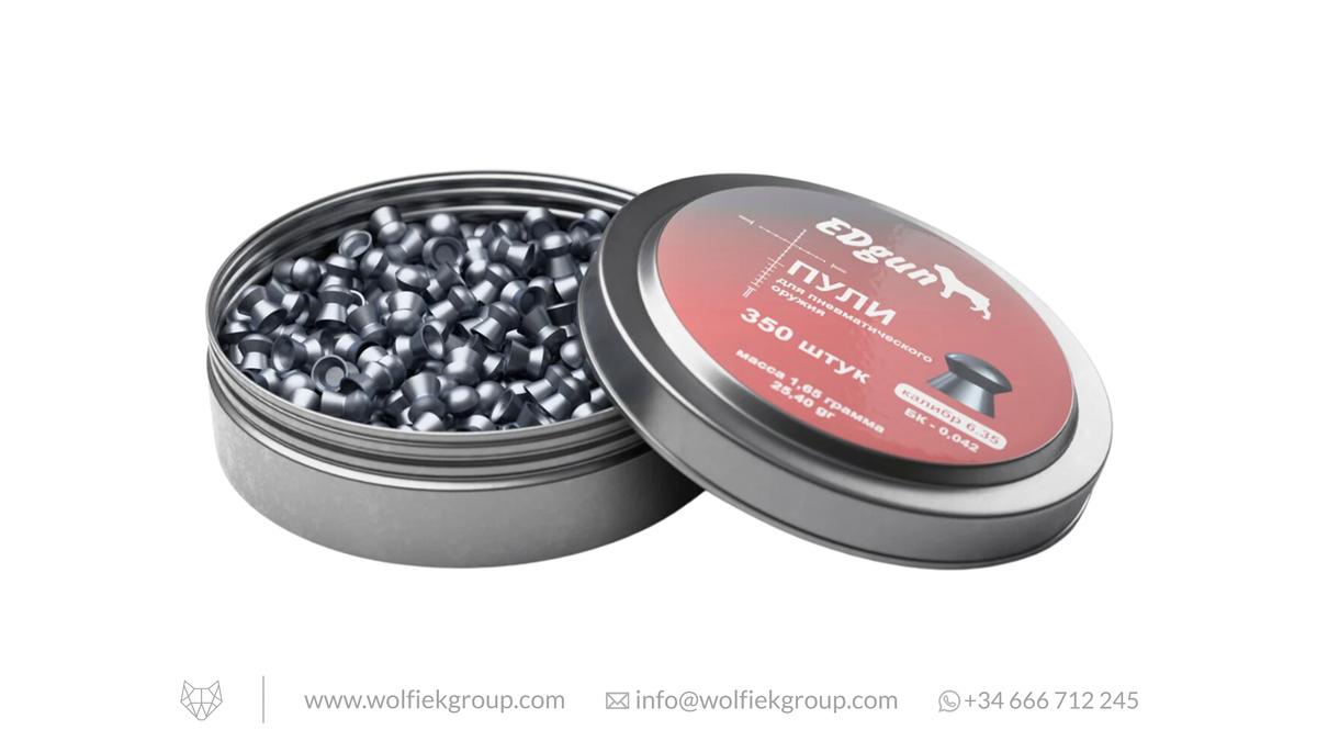 EDgun Premium Airgun Pellets - Cal .25 (6.35mm) | 1.65g (25.40gr)