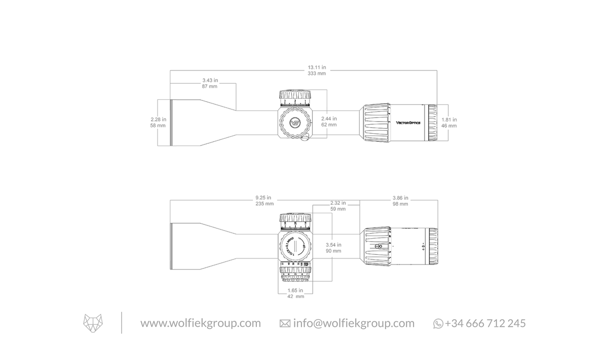 Vector Optics Tauron Riflescope -  3-18x50 GenII