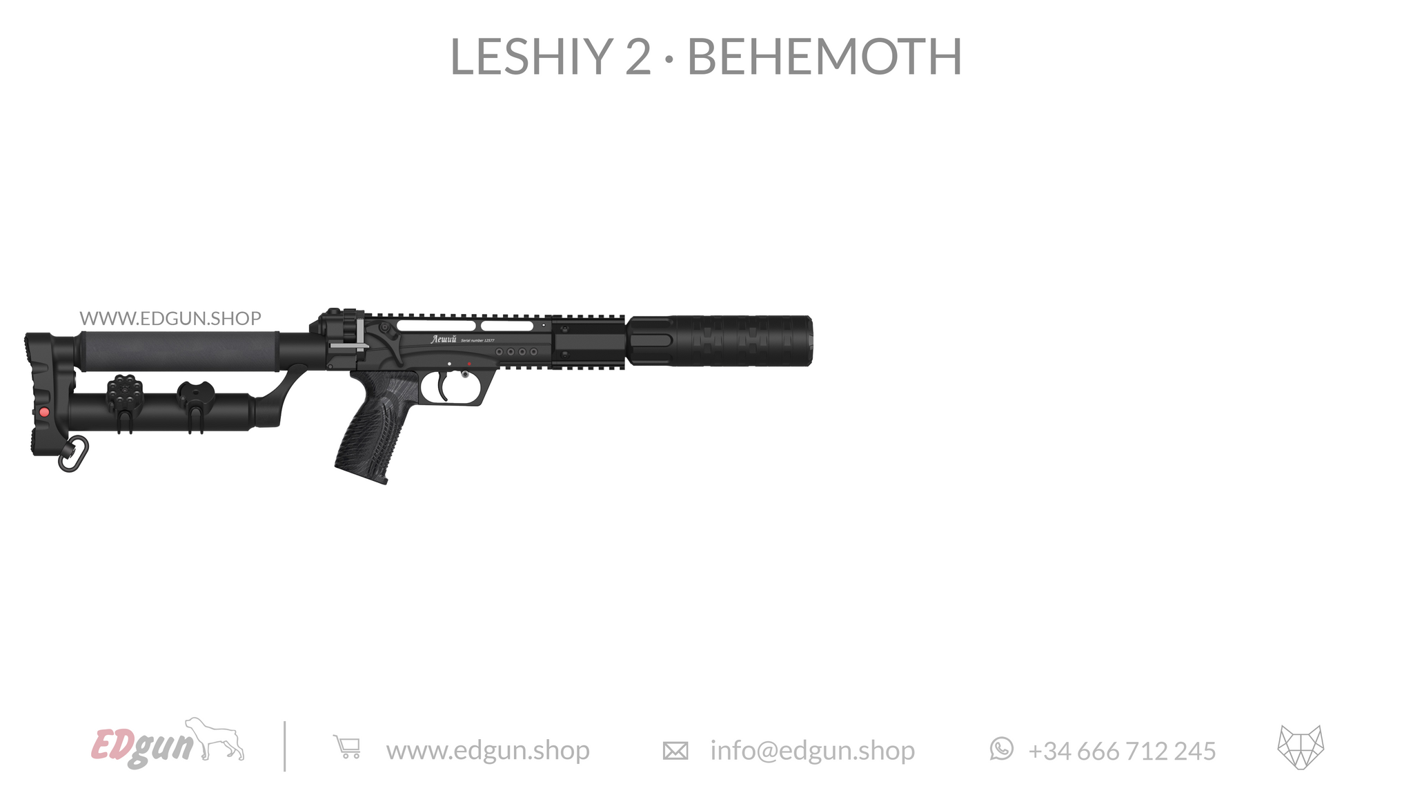EDgun · Leshiy 2 · Behemoth Picatinny · All Black - EDGUNLESHIY SHOP