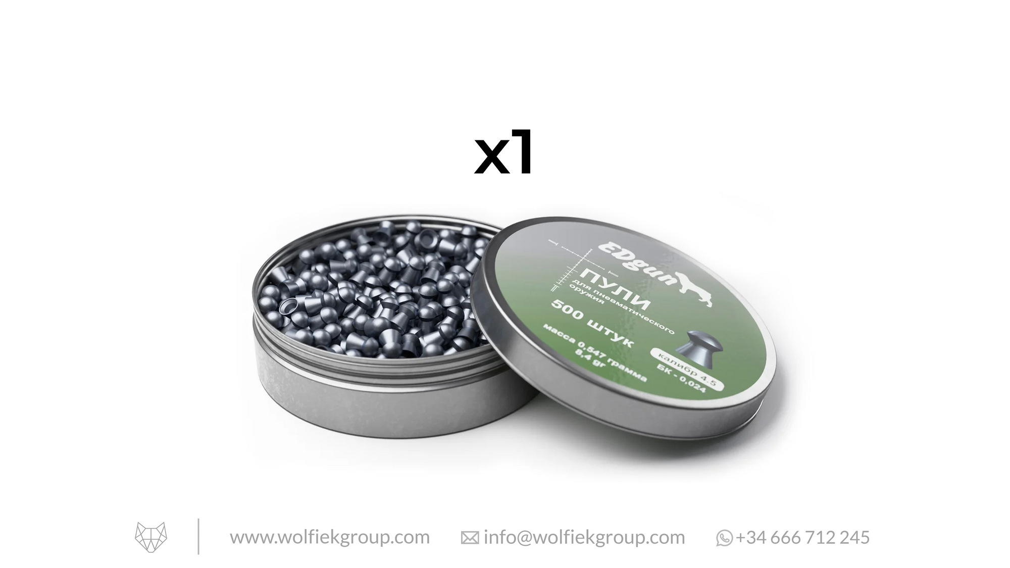 EDgun Premium Pellets Cal .177 (4,52mm) Weight 0,55g (8,4gr) with text buy 4 get 1 for free