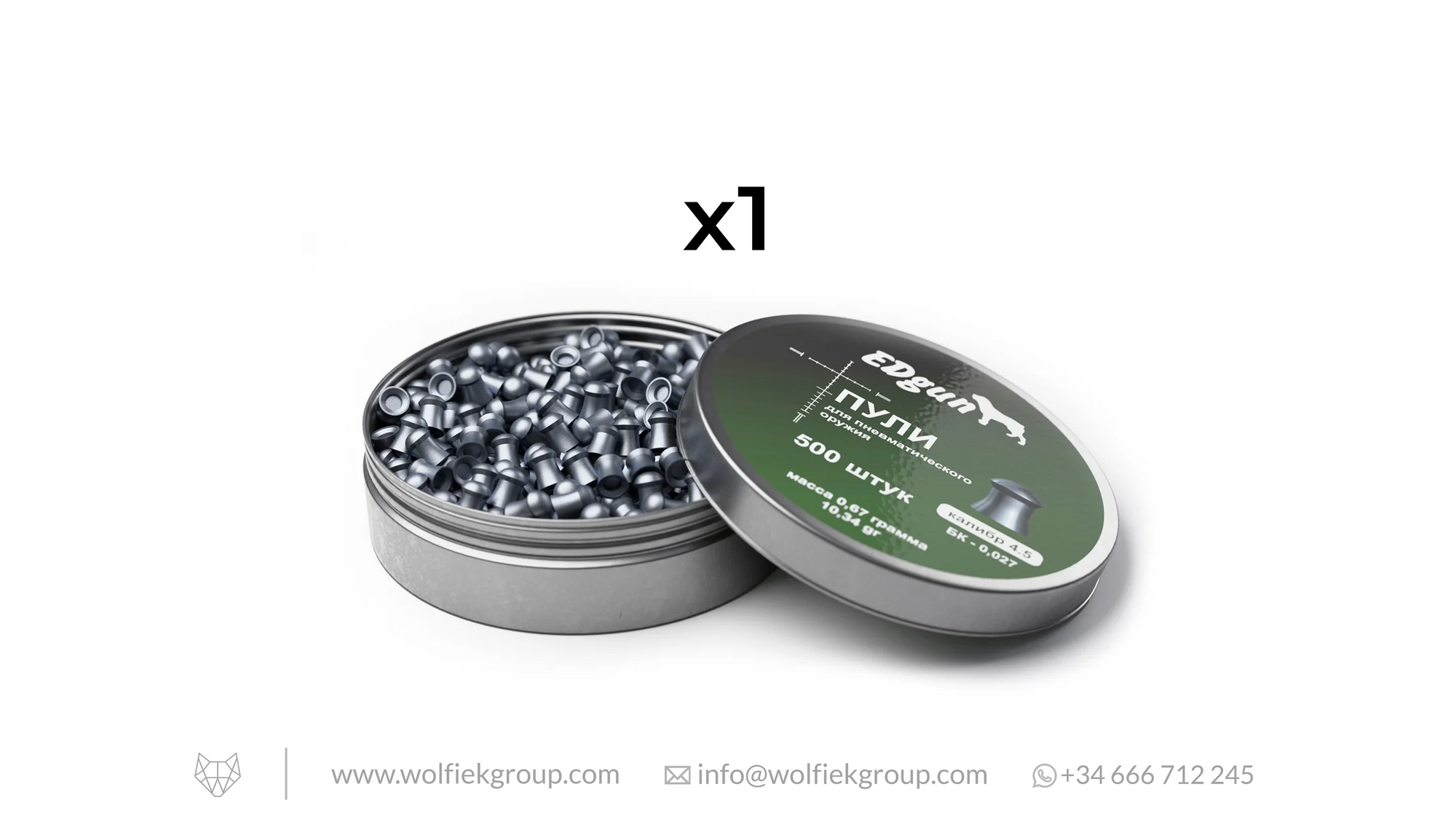 EDgun Premium Pellets Cal .177 (4,52mm) Weight 0,67g (10,34gr) with text buy 4 get 1 for free