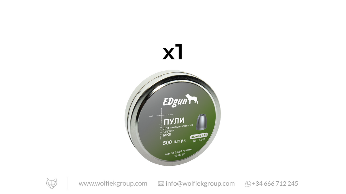 EDgun KnockOut Slugs · Cal .177 (4,5mm) · Weight 0,650g (10,03gr)