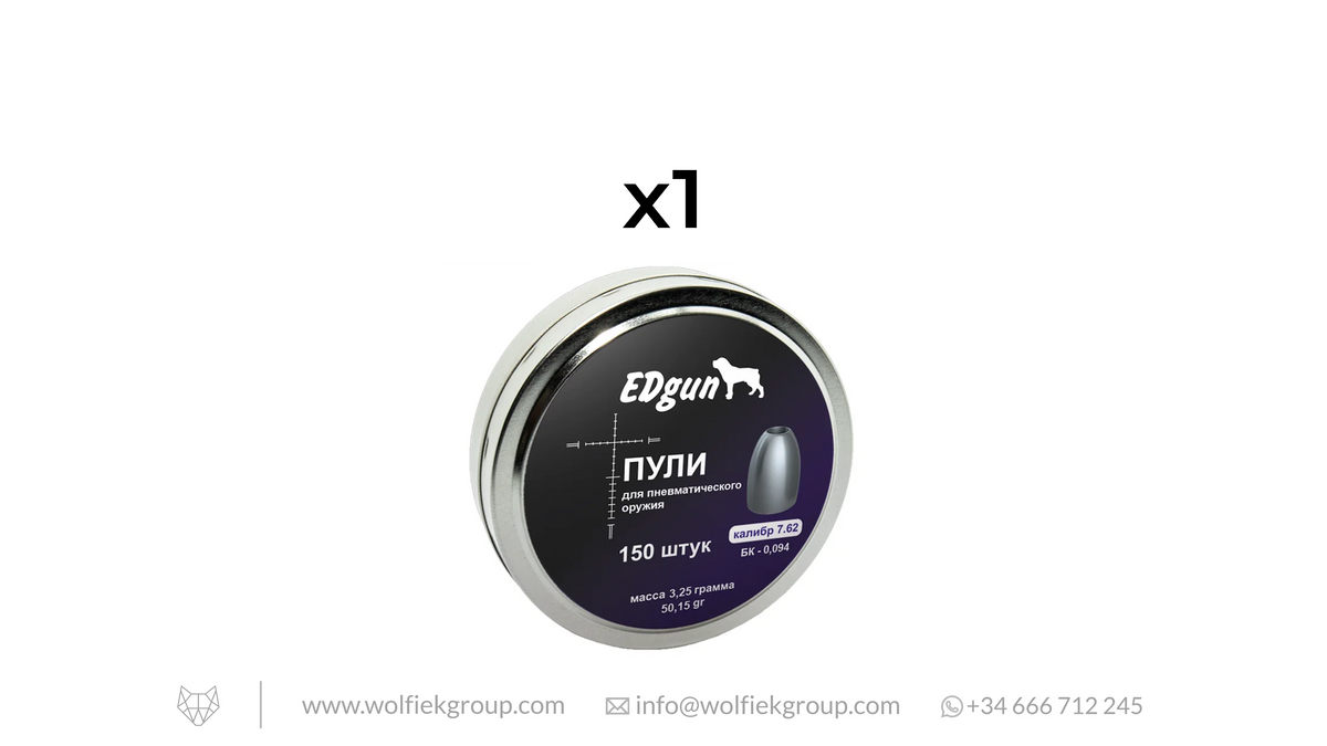 EDgun KnockOut Slugs Cal .30 (7,62mm) Weight 3,25g (50,15gr)