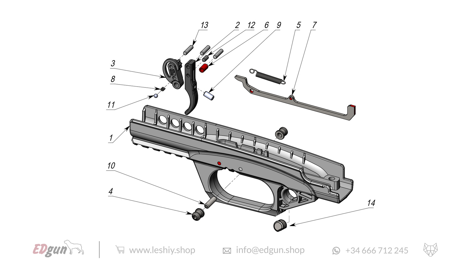 Firing mechanism LSA2380000 for Leshiy 2