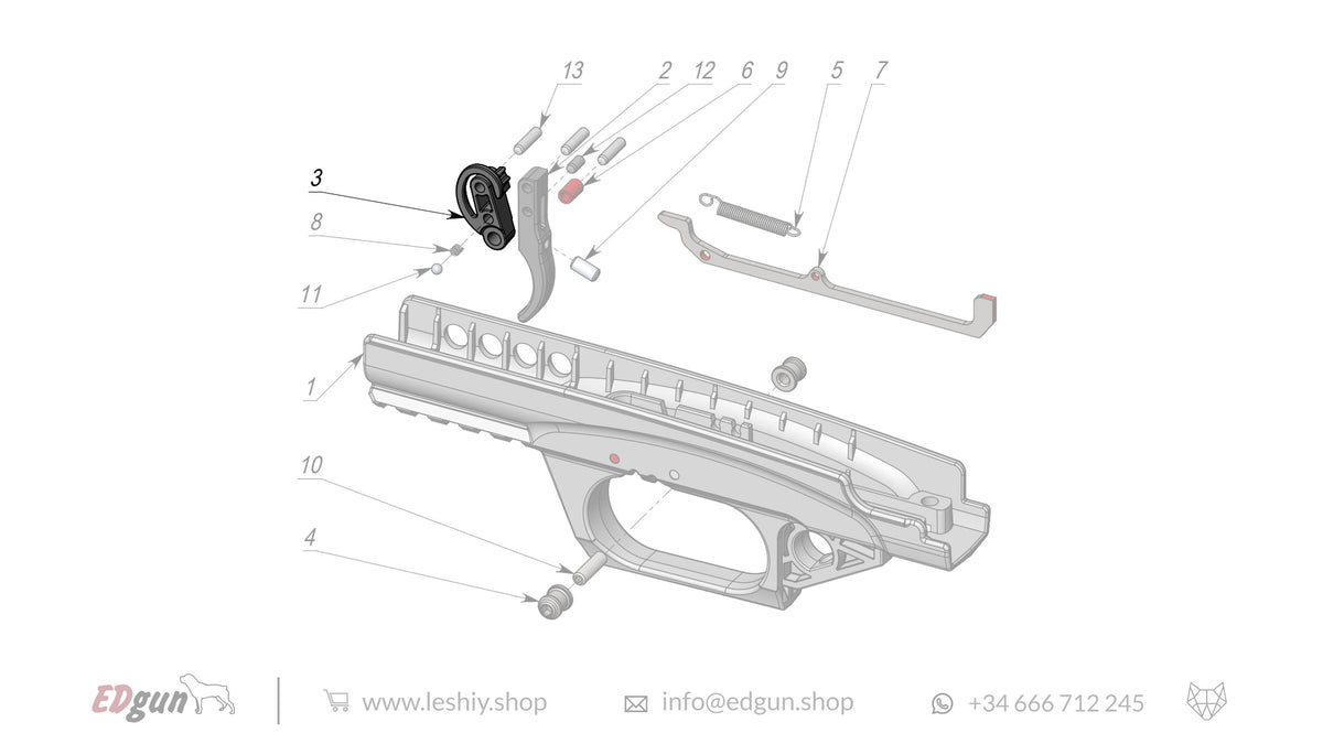 Firing mechanism LSA2380000 for Leshiy 2