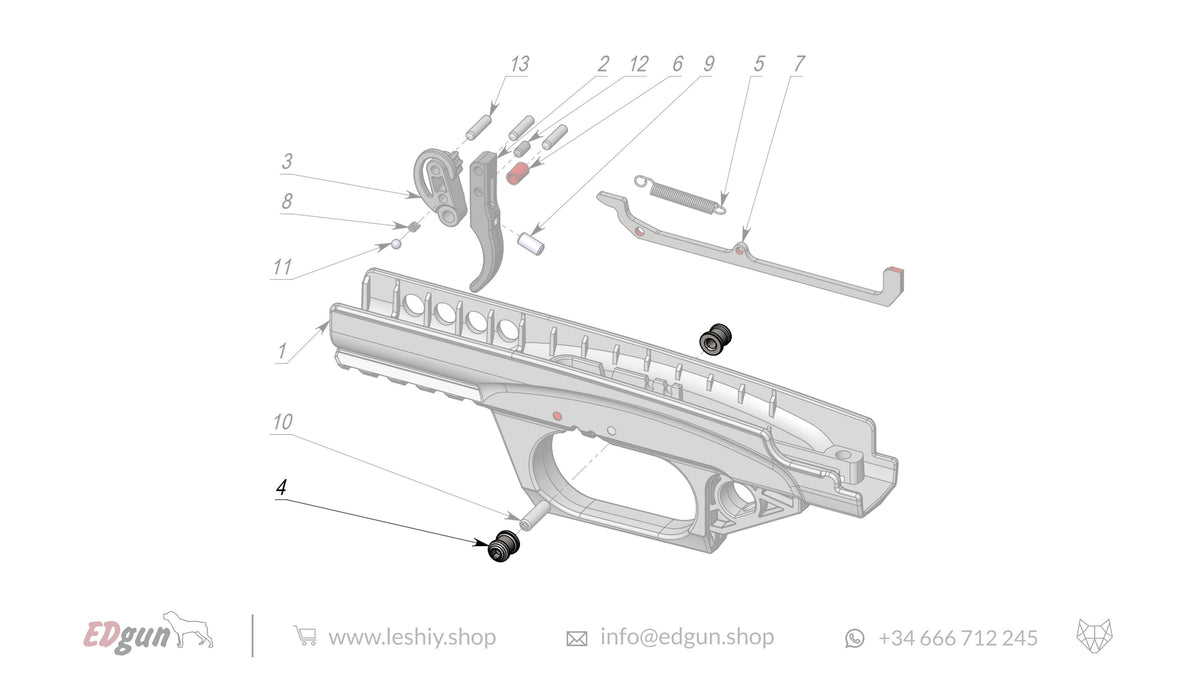 Firing mechanism LSA2380000 for Leshiy 2