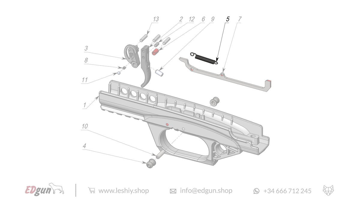 Firing mechanism LSA2380000 for Leshiy 2