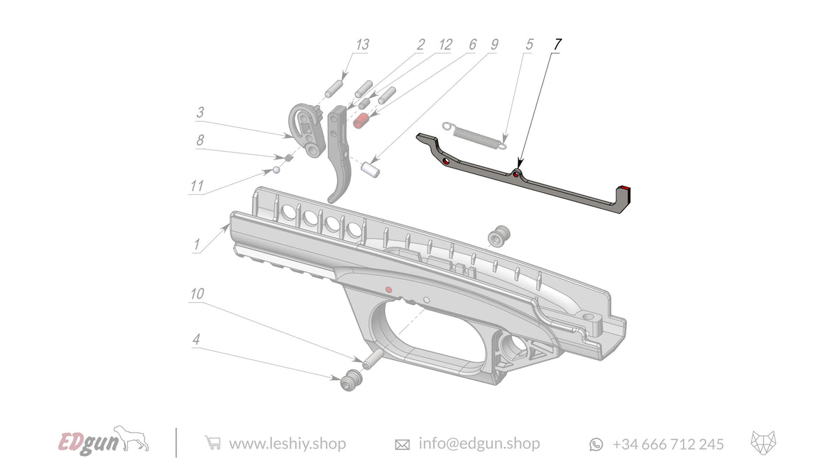 Firing mechanism LSA2380000 for Leshiy 2