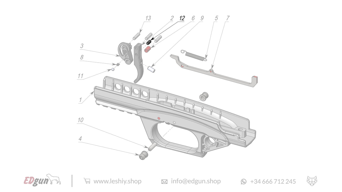 Firing mechanism LSA2380000 for Leshiy 2