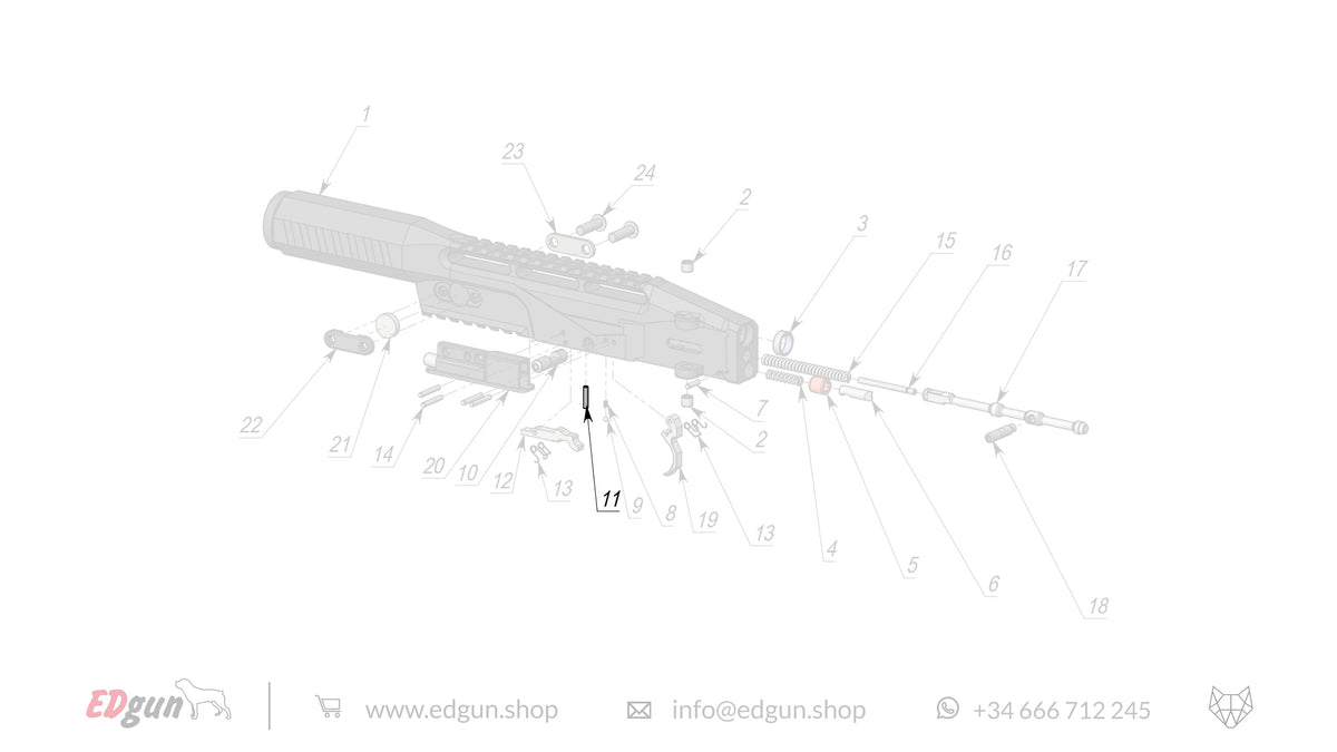 Leshiy Classic Spare Parts: Receiver / Frame KL000001-00