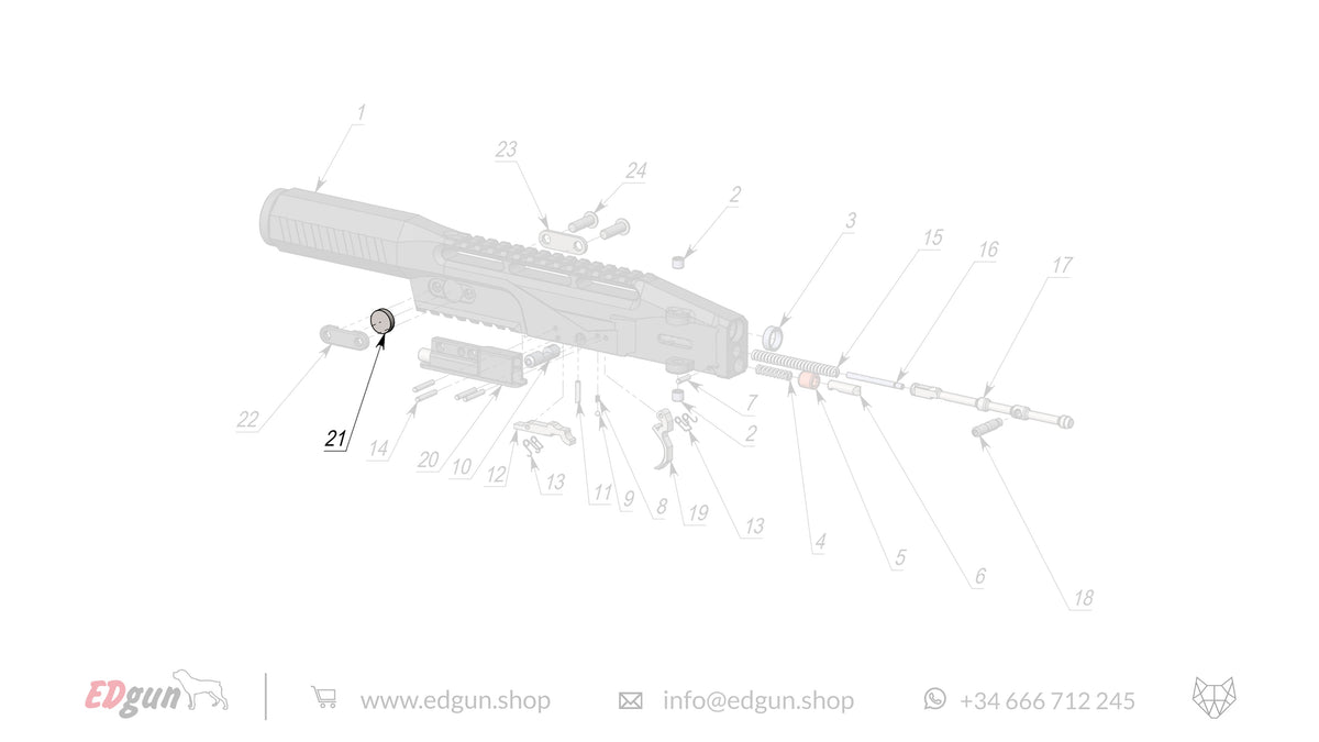 Leshiy Classic Spare Parts: Receiver / Frame KL000001-00