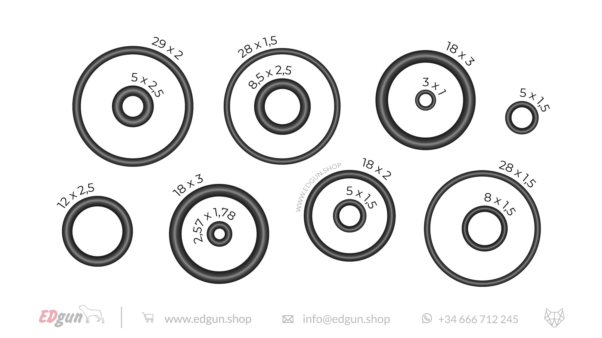 Original O-rings set for Leshiy Classic