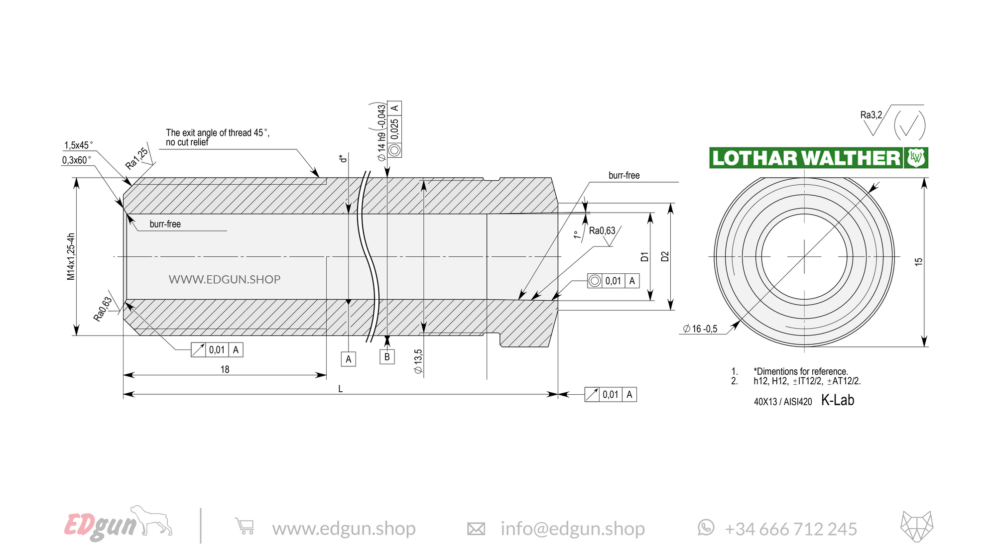 WPB Lothar Walther Premium Experimental Barrels Leshiy 2